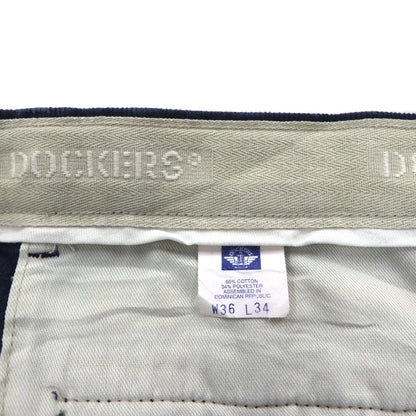 DOCKERS ( Levi's ) 90年代 2タック ワイド コーデュロイパンツ L ネイビー