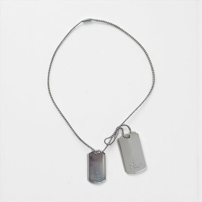 GUCCI ドッグタグ ダブルプレート 2WAY ネックレス ペンダント キーホルダー シルバー 925 ボールチェーン イタリア製