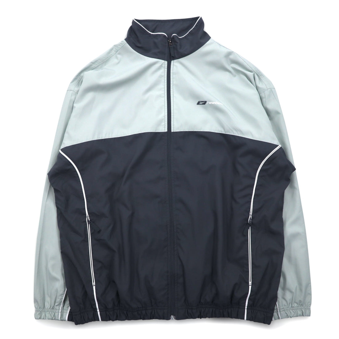 Reebok 00s Track Jacket Jersey XL Grey Mesh Liner One Point Logo