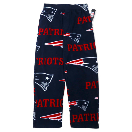 日本然リトテ-古着オンライン-NFL TEAM APPAREL フリース イージーパンツ パジャマパンツ M ネイビー ポリエステル 総柄 PATRIOTS 未使用品-NFL Team Apparel Fleece Easy PANTS Pajamas Pants M Navy Polyester Patterned Patriots Unused