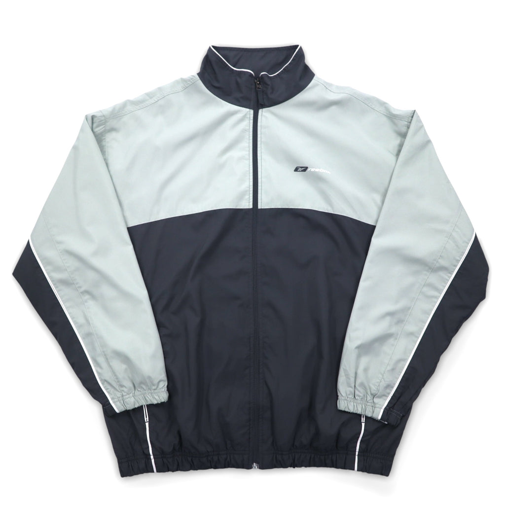 Reebok 00s Track Jacket Jersey XL Grey Mesh Liner One Point Logo