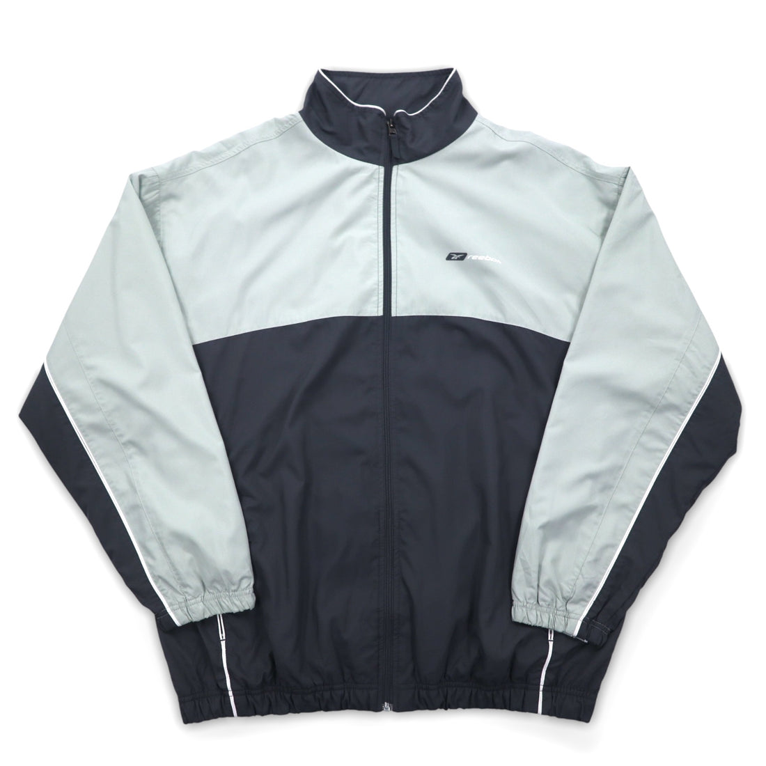 Reebok 00s Track Jacket Jersey XL Grey Mesh Liner One Point Logo