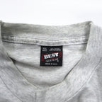 USA製 90年代 FRUIT OF THE LOOM ロングスリーブTシャツ ロンT XXL グレー PORKER RUN ビッグサイズ