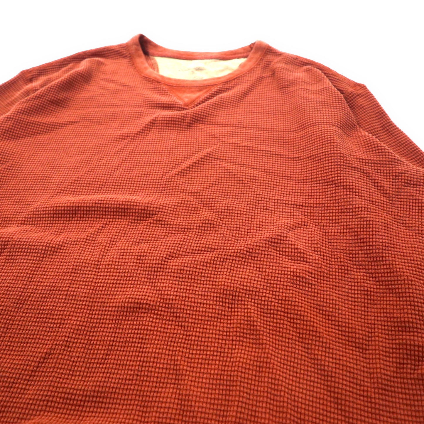 Eddie Bauer サーマル ロングスリーブTシャツ XL オレンジ コットン ビッグサイズ
