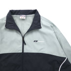 Reebok 00s Track Jacket Jersey XL Grey Mesh Liner One Point Logo