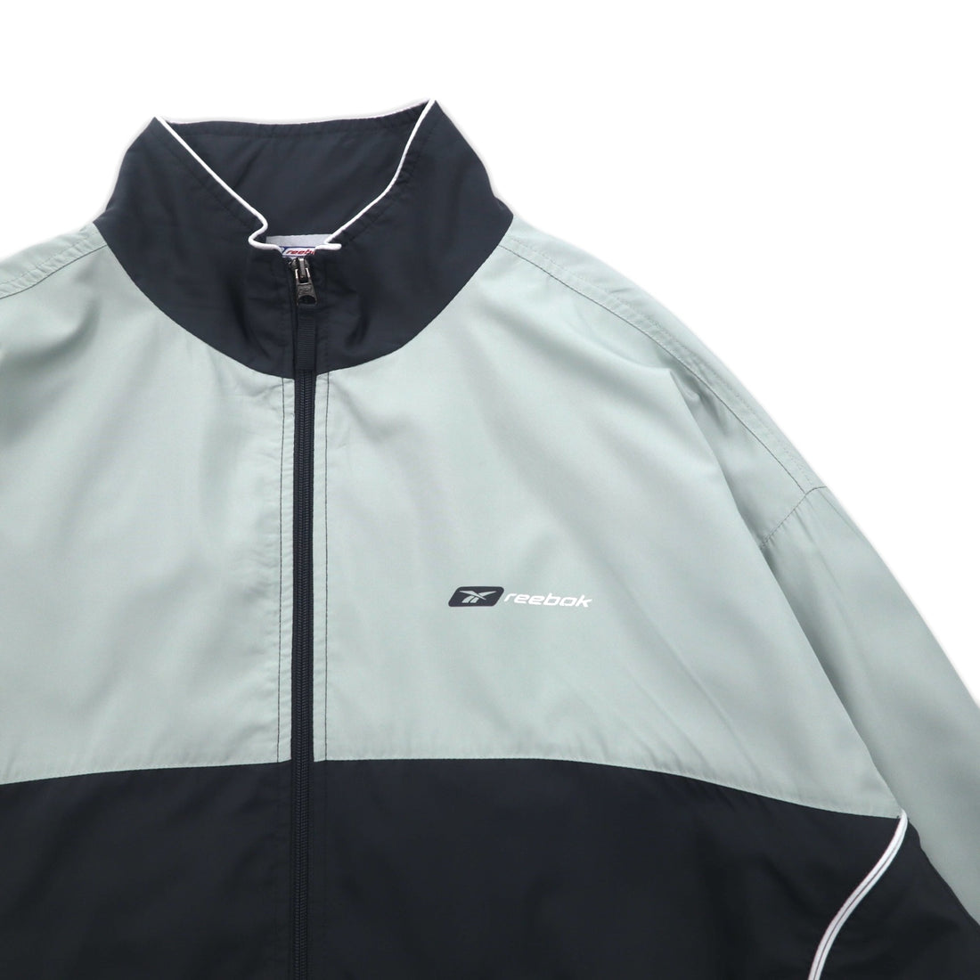 Reebok 00s Track Jacket Jersey XL Grey Mesh Liner One Point Logo