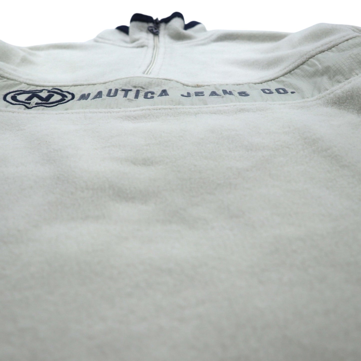 NAUTICA 90年代 ハーフジップ フリースジャケット M ホワイト Nautica Jeans Company