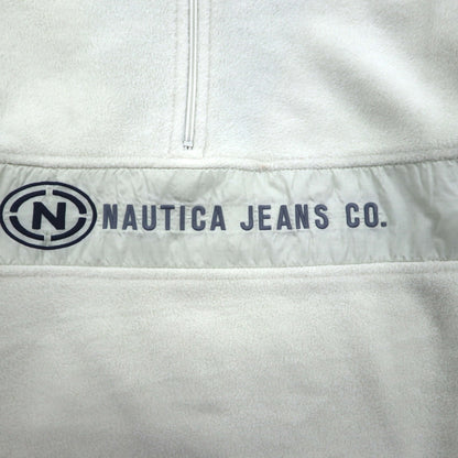 NAUTICA 90年代 ハーフジップ フリースジャケット M ホワイト Nautica Jeans Company