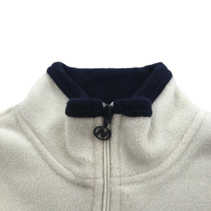 NAUTICA 90年代 ハーフジップ フリースジャケット M ホワイト Nautica Jeans Company
