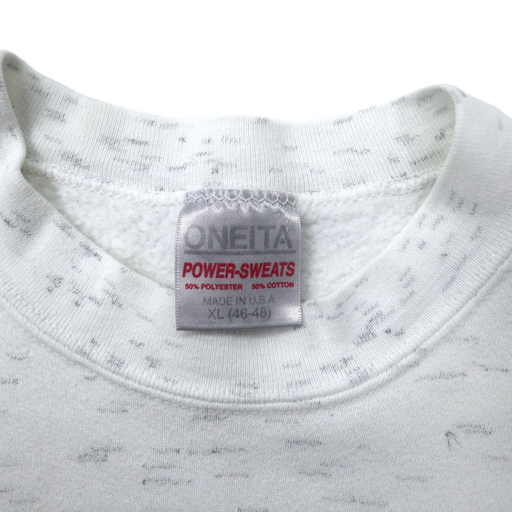 ONEITA USA Made 90s Embroidered Sweatshirt XL White Cotton Hilton Head ISLAND Big Size