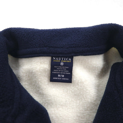 NAUTICA 90年代 ハーフジップ フリースジャケット M ホワイト Nautica Jeans Company
