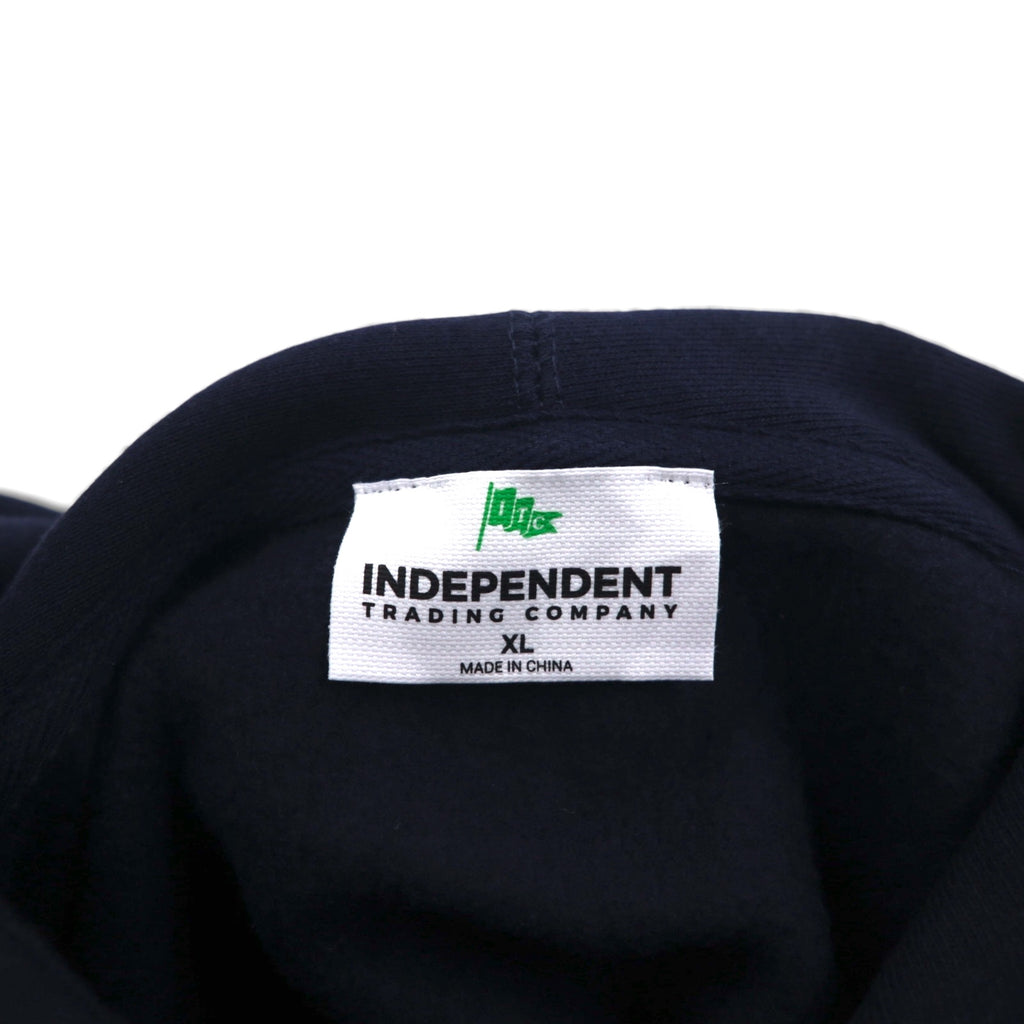 INDEPENDENT TRADING COMPANY リバースウィーブ ヘビーウェイト プルオーバーパーカー XL ネイビー コットン IND5000PC 13.5onz クロスグレイン製法