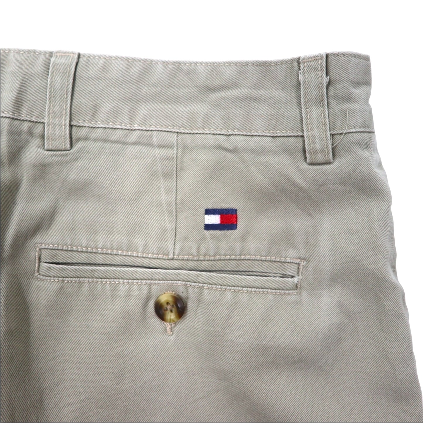 TOMMY HILFIGER 2タック ワイド チノパンツ 31 ベージュ コットン