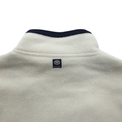 NAUTICA 90年代 ハーフジップ フリースジャケット M ホワイト Nautica Jeans Company