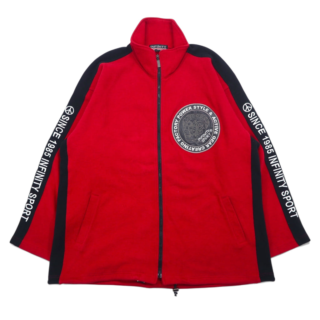 90s INFINITY SPORT Sweat Set Up Jersey FREE Red Cotton Drawcord
