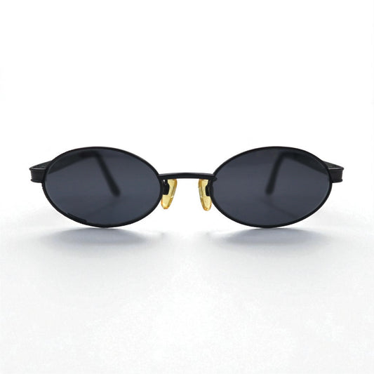 VERSACE イタリア製 オーバル サングラス メタルフレーム ブラック MOD.R65