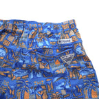 Columbia PFG 水陸両用 スーパーバックキャストウォーターショーツ ショートパンツ S ブルー 総柄 ナイロン FM1107