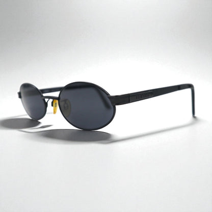 VERSACE イタリア製 オーバル サングラス メタルフレーム ブラック MOD.R65