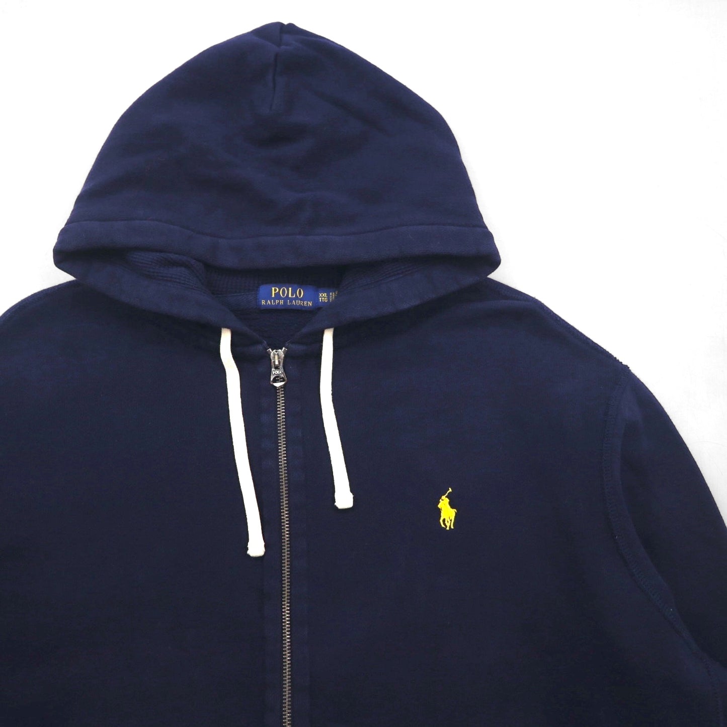 Polo Ralph Lauren リバースウィーブ ジップパーカー 2XL ネイビー スモールポニー刺繡 ビッグサイズ