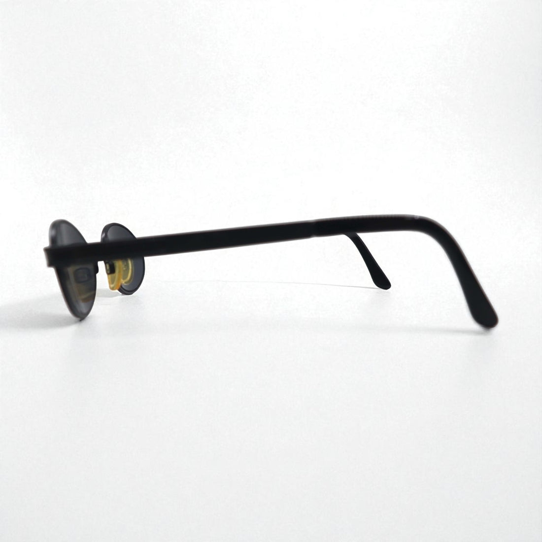 VERSACE Made in Italy Oval Sunglasses, Metal Frame, Black, MOD.R65