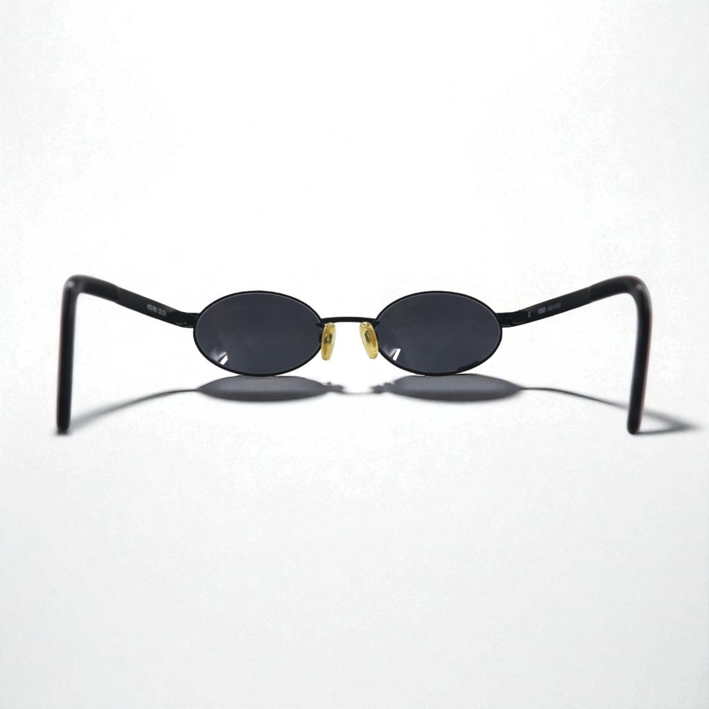 VERSACE イタリア製 オーバル サングラス メタルフレーム ブラック MOD.R65