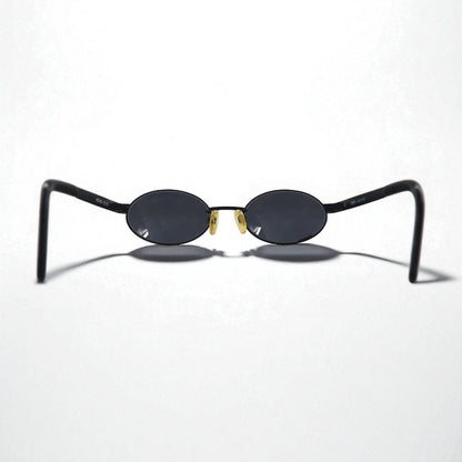 VERSACE イタリア製 オーバル サングラス メタルフレーム ブラック MOD.R65