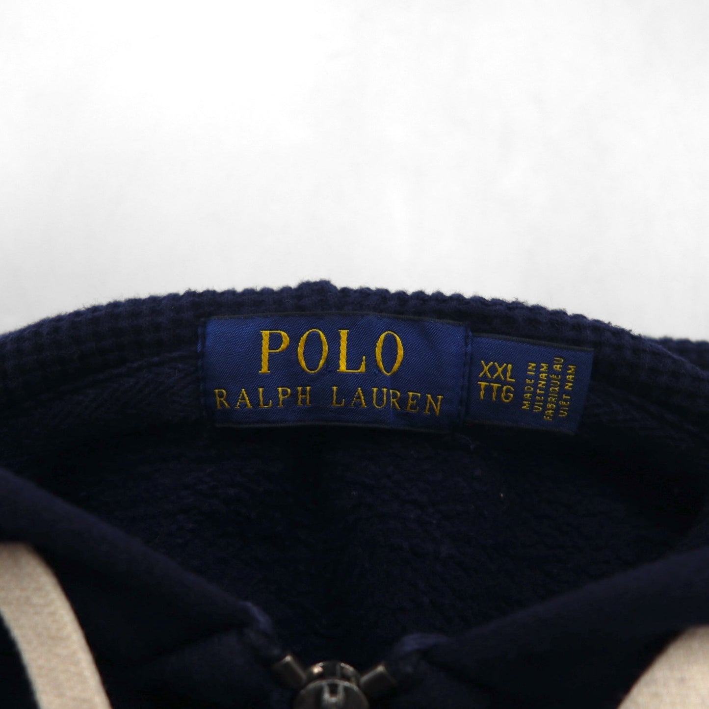 Polo Ralph Lauren リバースウィーブ ジップパーカー 2XL ネイビー スモールポニー刺繡 ビッグサイズ