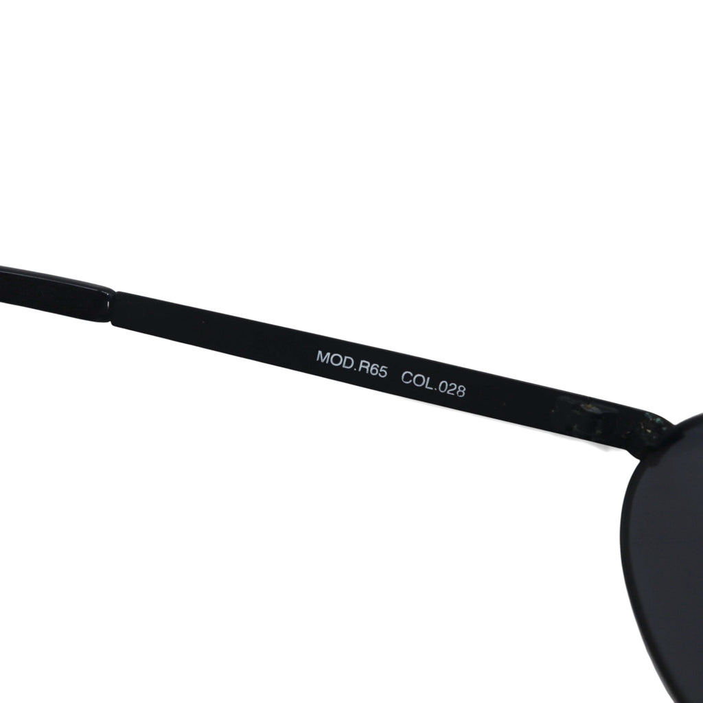VERSACE Made in Italy Oval Sunglasses, Metal Frame, Black, MOD.R65