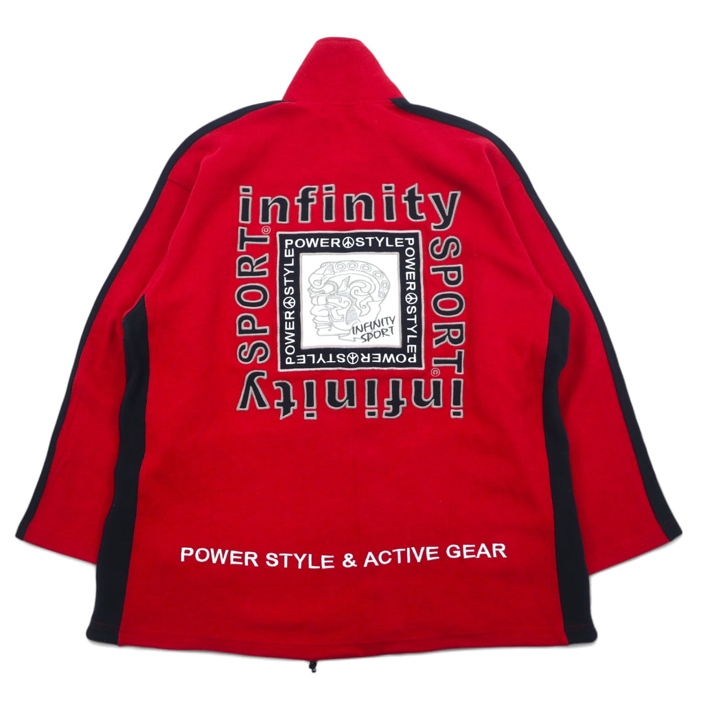 90s INFINITY SPORT Sweat Set Up Jersey FREE Red Cotton Drawcord