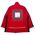 90s INFINITY SPORT Sweat Set Up Jersey FREE Red Cotton Drawcord
