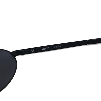 VERSACE イタリア製 オーバル サングラス メタルフレーム ブラック MOD.R65