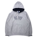 日本然リトテ-古着オンライン-MV SPORT 90年代 リバースウィーブ パーカー XL グレー コットン 裏起毛 パキ綿 BIG BAY MICHIGAN カレッジプリント PRO-WEAVE ビッグサイズ-MV SPORT 90's Reverse Weave Hoodie XL Gray Cotton brushed lining Paki cotton BIG BAY MICHIGAN College Print PRO-WEAVE Big Size