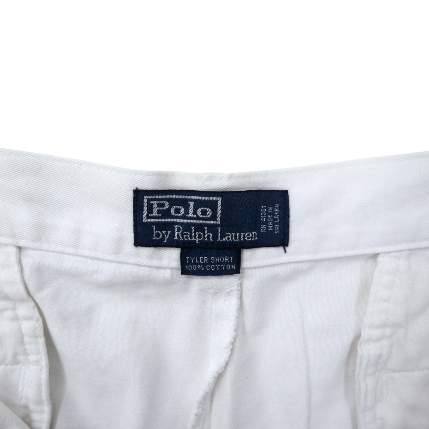 Polo by Ralph Lauren 90年代 ポロチノ 2タック ショートパンツ ハーフパンツ 38 ホワイト コットン TYLER SHORT