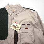 Woolrich 00年代 キルティング 切替 ハンティング シャツ XL ベージュ グリーン 胸ポケット OUTDOOR GUIDE COLLECTION 未使用品