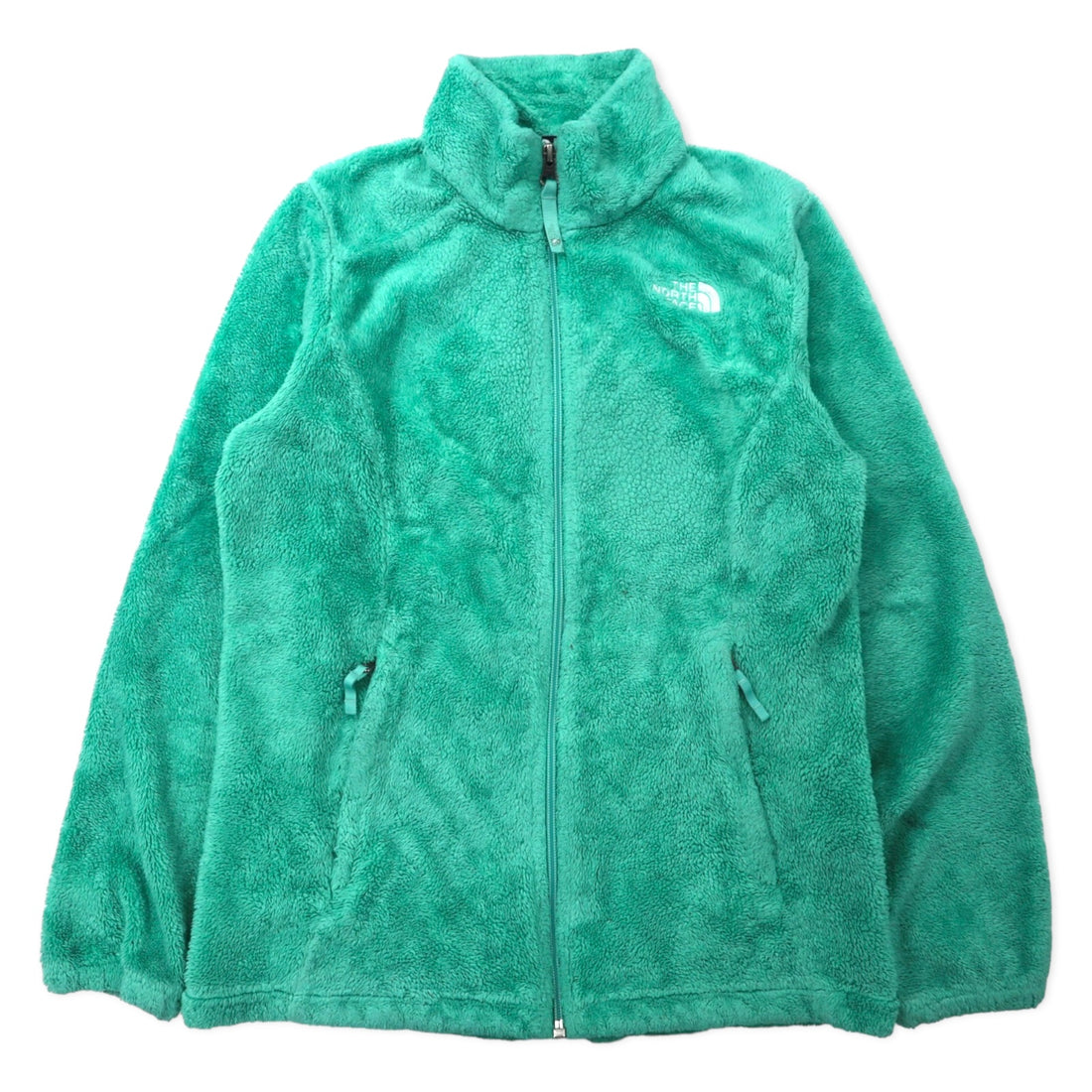 日本然リトテ-古着オンライン-THE NORTH FACE シェルパ フリースジャケット L グリーン ポリエステル ロゴ刺繍-THE NORTH FACE Shelpa FLEECE Jacket L Green Polyester Logo Embroidery