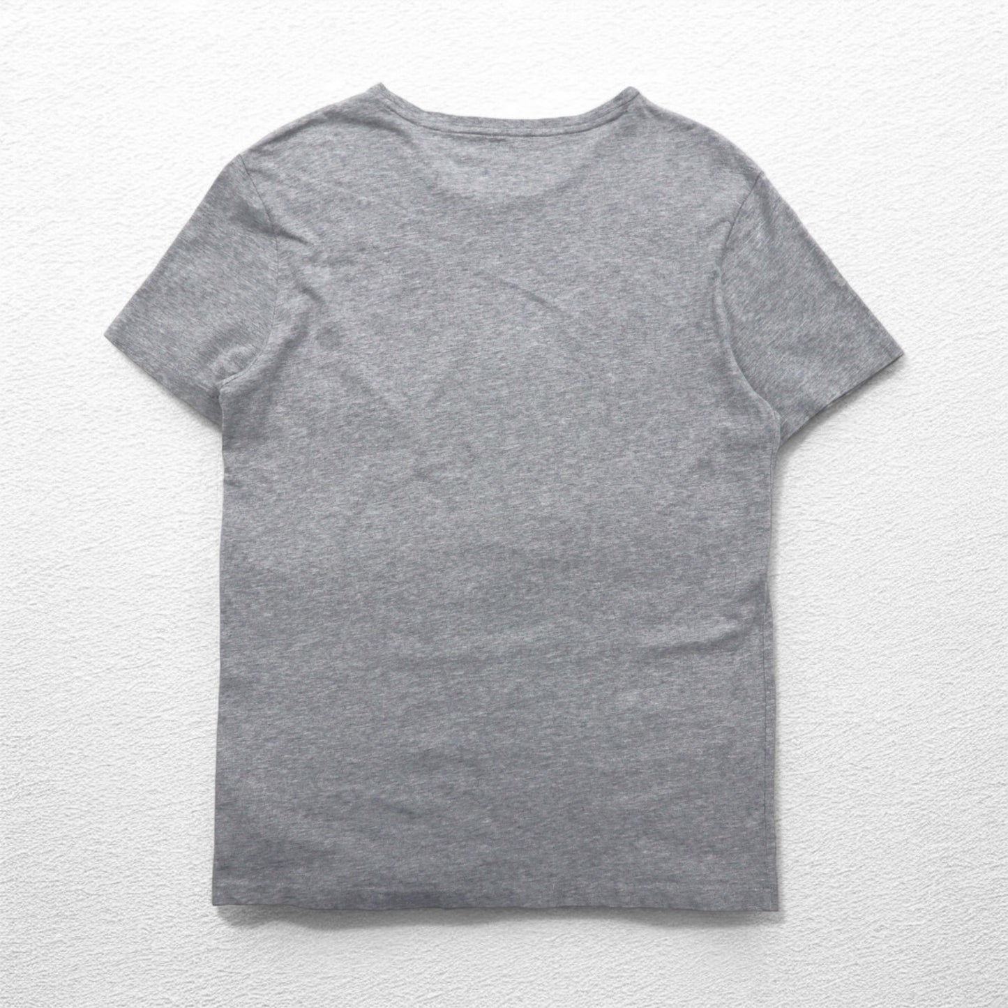 POLO RALPH LAUREN Logo Embroidered T-Shirt, Medium, Gray, Cotton, Stars and Stripes, USA, Small Pony Embroidery