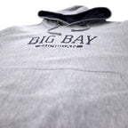 MV SPORT 90s Reverse Weave Hoodie XL Grey Cotton Fleece Lining Paki Cotton BIG BAY MICHIGAN College Print PRO-WEAVE Big Size