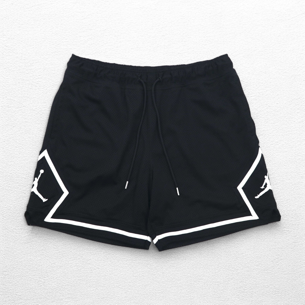 JORDAN BRAND ( NIKE ) ダイヤモンド メッシュ ショートパンツ ハーフパンツ L ブラック ゲームパンツ DM1367-010