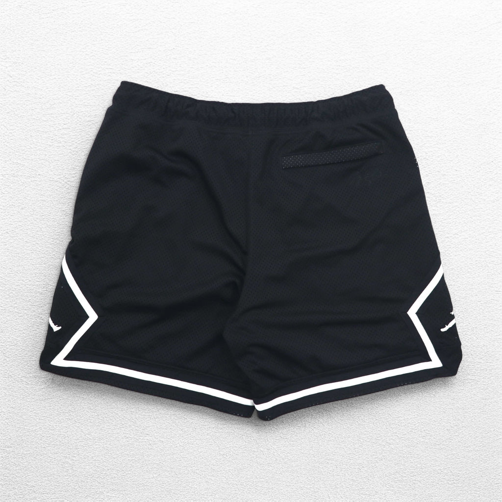 JORDAN BRAND ( NIKE ) ダイヤモンド メッシュ ショートパンツ ハーフパンツ L ブラック ゲームパンツ DM1367-010