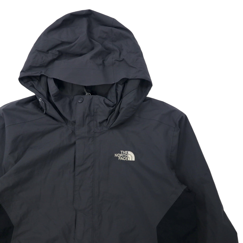 THE NORTH FACE Mountain Parka L Gray Nylon HYVENT Waterproof Breathable Zip-in-Zip Double Zip US Design