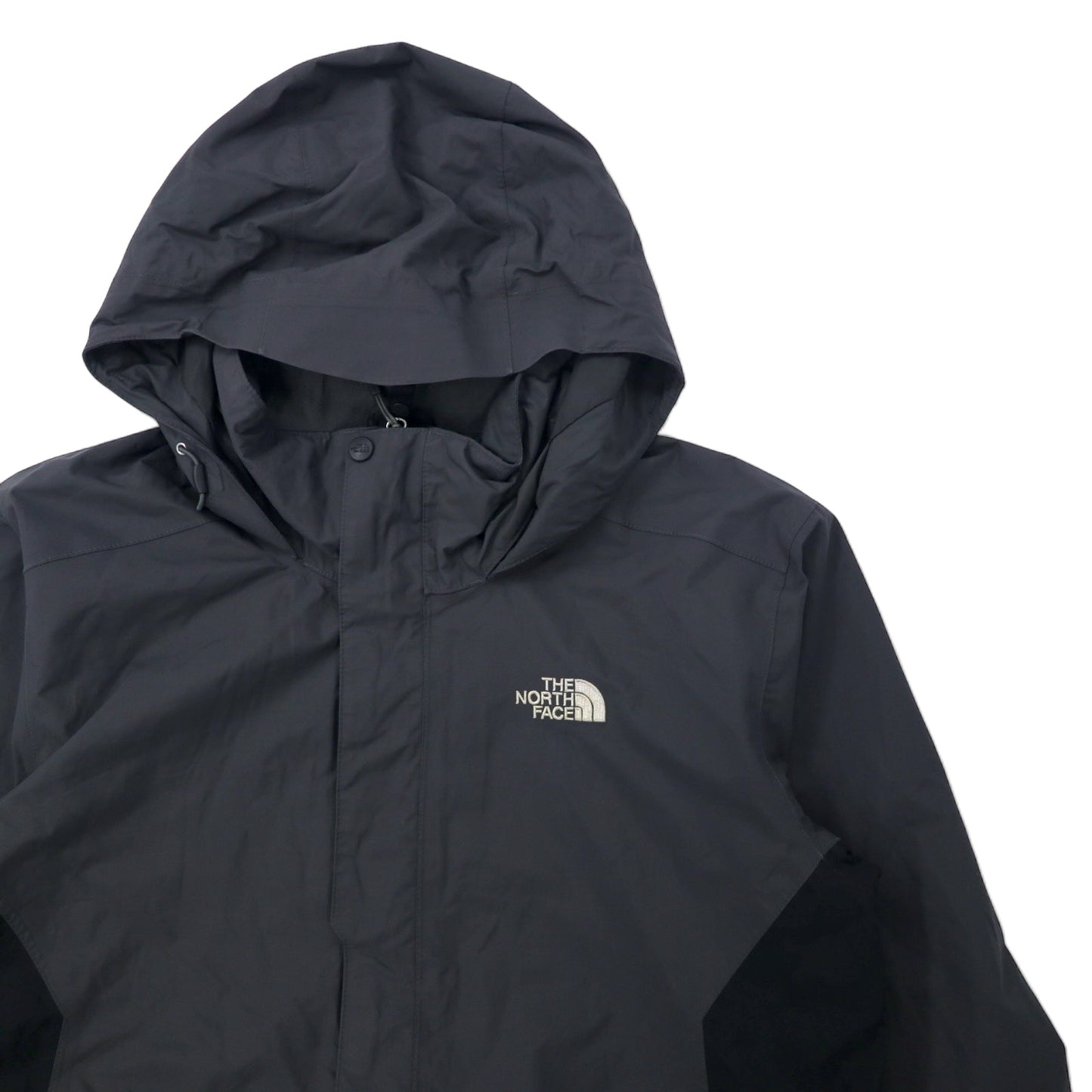 THE NORTH FACE マウンテンパーカー L グレー ナイロン HYVENT 防水 透湿 ジップインジップ搭載 ダブルジップ US企画