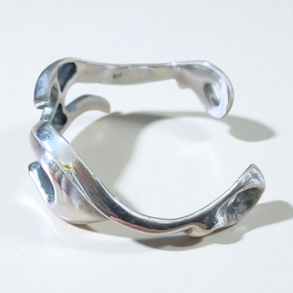 Vintage Sterling Silver Bangle Tribal Design トライバル バングル ファイヤーパターン ブレスレット SILVER 925 ネイティブ