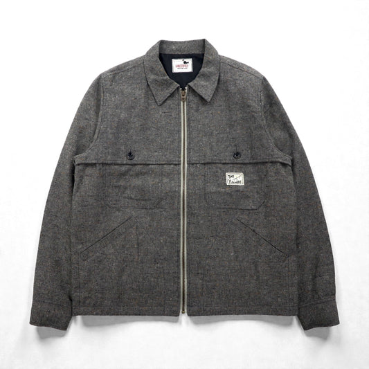 GANGSTERVILLE 日本製 ネップジャケット ジップアップ ハリントンジャケット S TIME KILLERS 刺繍 GSV-19-AW-16