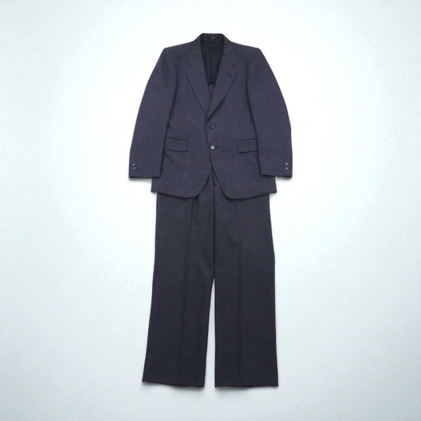 80s Japan Vintage 2-piece Suit Miyukilan 80年代 日本製 セットアップ スーツ M ネイビー ウール