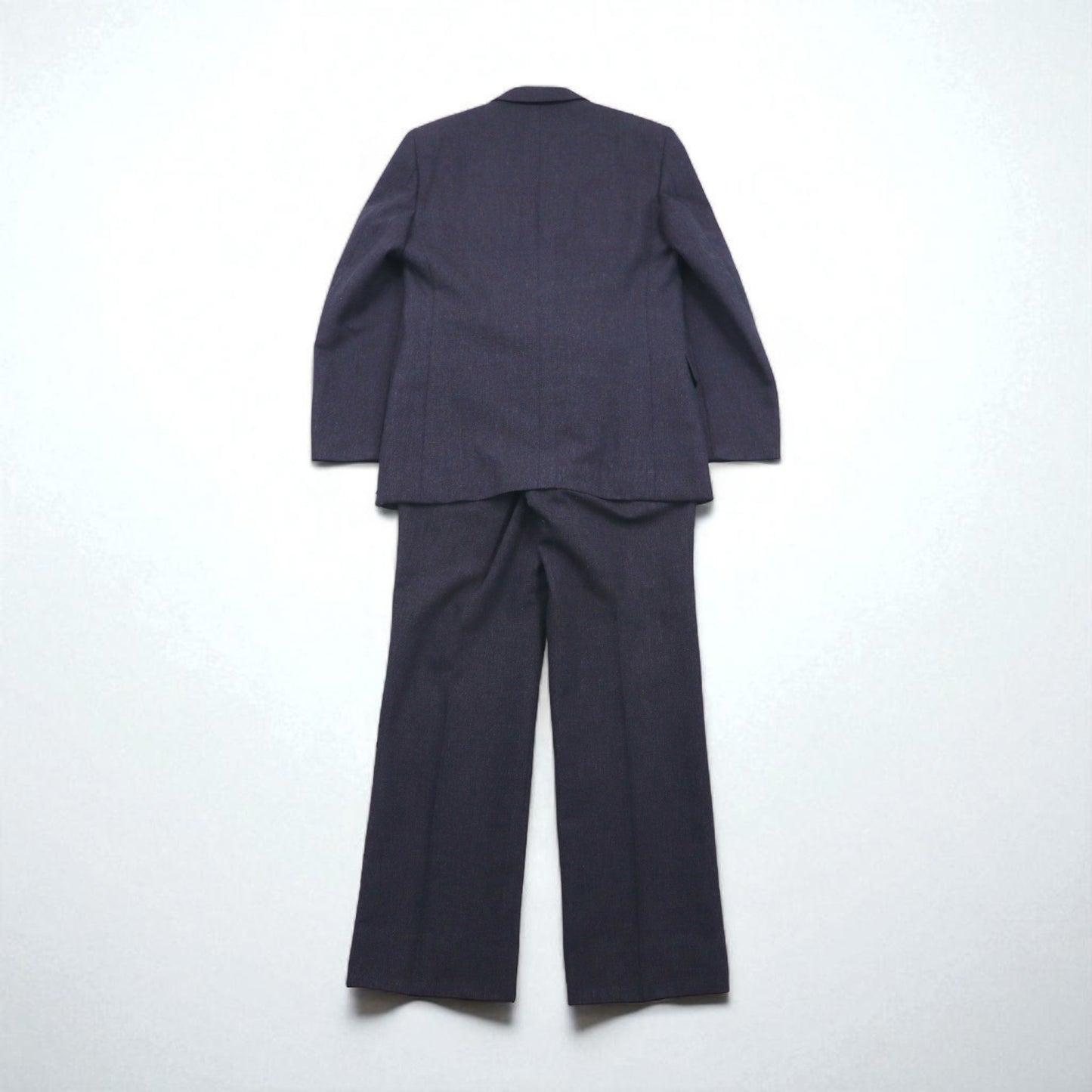 80s Japan Vintage 2-piece Suit Miyukilan 80年代 日本製 セットアップ スーツ M ネイビー ウール