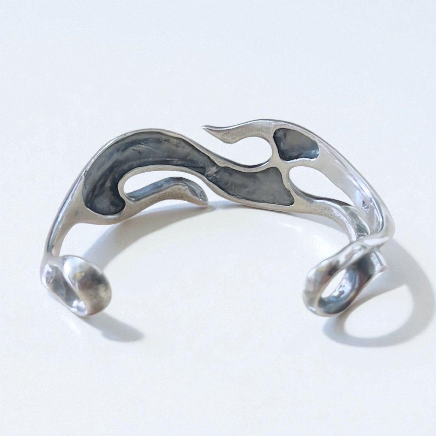 Vintage Sterling Silver Bangle Tribal Design トライバル バングル ファイヤーパターン ブレスレット SILVER 925 ネイティブ
