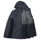 THE NORTH FACE Mountain Parka L Gray Nylon HYVENT Waterproof Breathable Zip-in-Zip Double Zip US Design