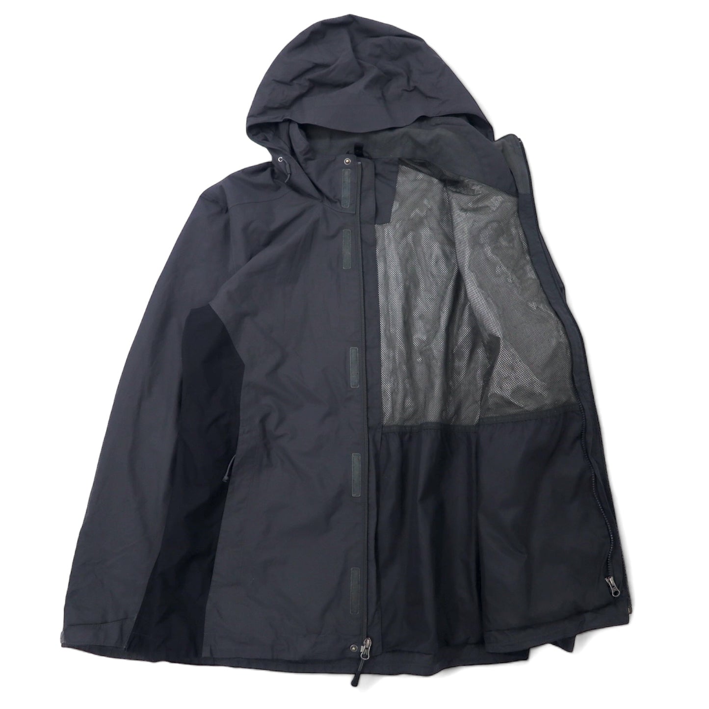 THE NORTH FACE マウンテンパーカー L グレー ナイロン HYVENT 防水 透湿 ジップインジップ搭載 ダブルジップ US企画