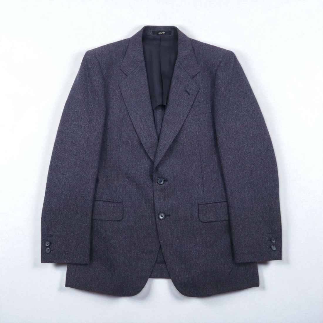 80s Japan Vintage 2-Piece Suit Miyukilan 80s Japanese Made Suit Set, Size M, Navy Wool