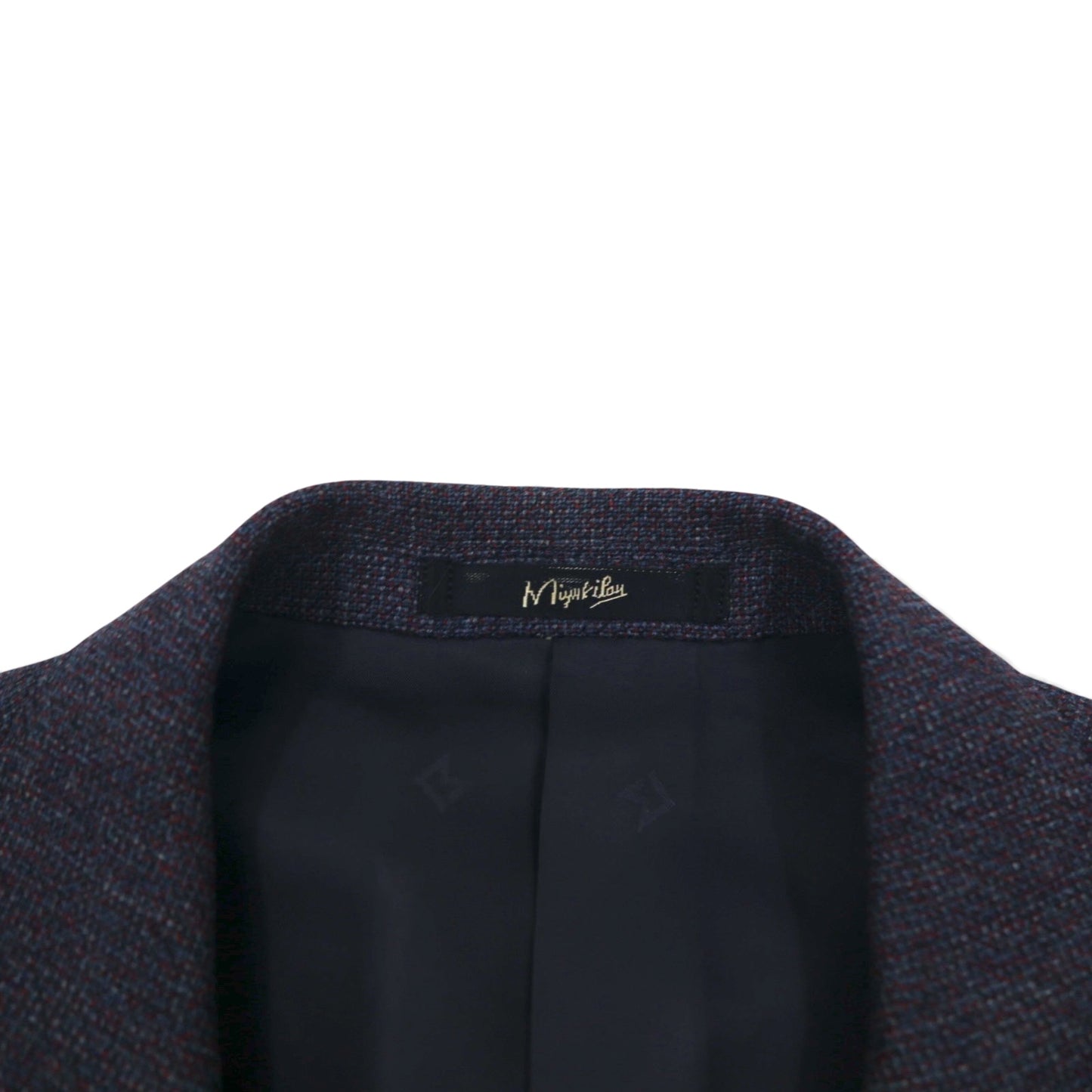 80s Japan Vintage 2-piece Suit Miyukilan 80年代 日本製 セットアップ スーツ M ネイビー ウール